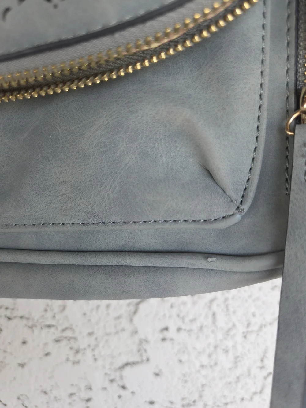 Women's Perforated Flap Crossbody Satchel Bag